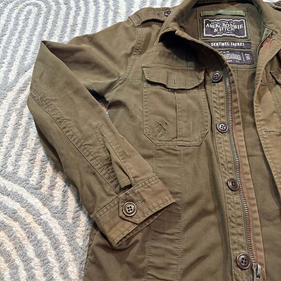 Vintage Abercrombie & Fitch Sentinel Military Field Jacket Olive Green - Picture 4 of 12